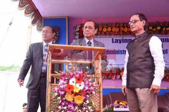 SC Justice lays foundation stone of new administrative building at Tripura HC 